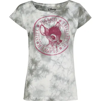 Bambi - Disney T-shirt - Bambi Batik - S 4XL - för Dam - vit/grå
