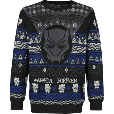 Black Panther - Disney Christmas jumper - Wakanda Forever - L XXL - för Herr - flerfärgad