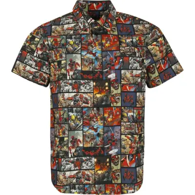 Deadpool - Disney Kortärmad tröja - Deadpool - Comic - S XXL - för Herr - flerfärgad