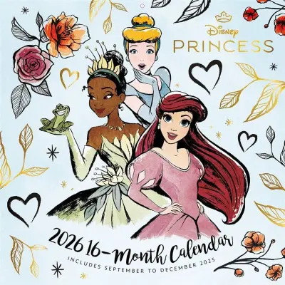Disney - Anime Kalender - Disney Princess Wandkalender 2026 - för None - flerfärgad