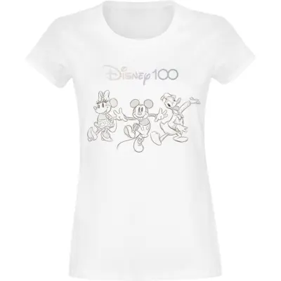 Disney - Anime T-shirt - Disney 100 - 100 Years of Wonder - L XL - för Dam - vit