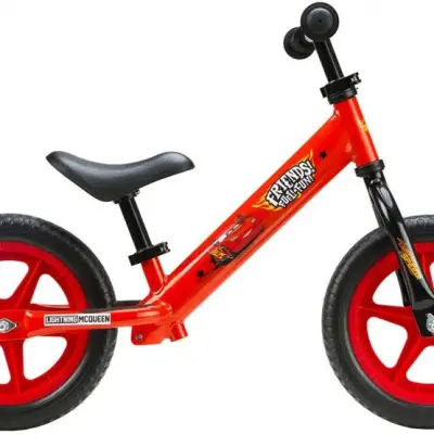 Disney - Balanscykel - Cars Lightning Mcqueen 12 Tum Junior Röd