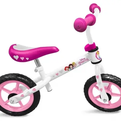 Disney - Balanscykel - Princess Loopfiets 12 Tum Vit/Rosa