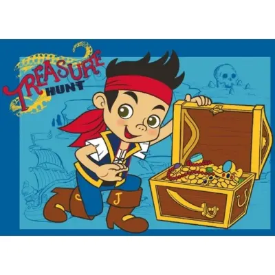 Disney - Barnmatta - Piraten Jake - Skatt - 133 x 95 cm