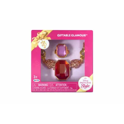 Disney Princess Style Smycken Rosa&Röd Halsband&Ring - Disney -  Leksaksaffären