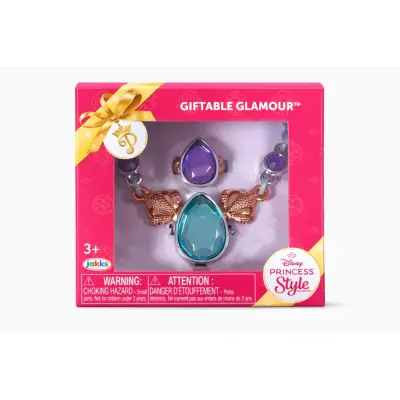 Disney Princess Style Smycken Turkos&Lila Halsband&Ring - Disney -  Leksaksaffären