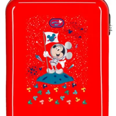 Disney - Resväska Musse Pigg On The Moon 34 Liter Abs Röd