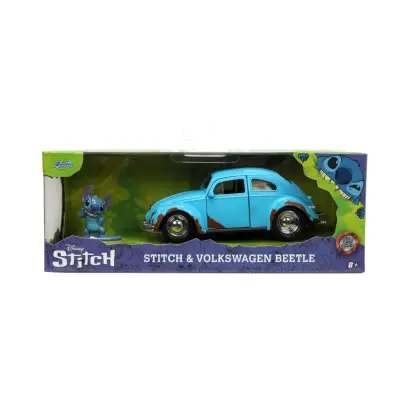 Disney Stitch&Volkswagen Beetle Metall 1:32 - Stitch -  Leksaksaffären