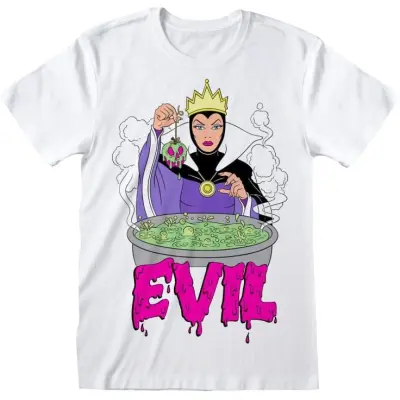 Disney Villains - Disney T-shirt - Evil Queen - S L - för Herr - vit