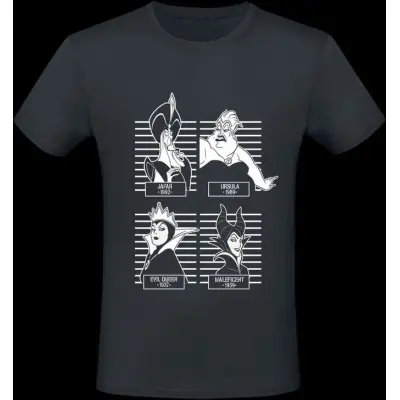 Disney Villains - Disney T-shirt - Mugshot - M XL - för Herr - svart