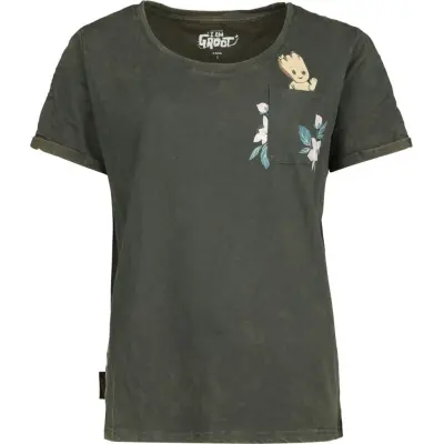Guardians Of The Galaxy - Disney T-shirt - Groot Floral - S - för Dam - mörkgrön
