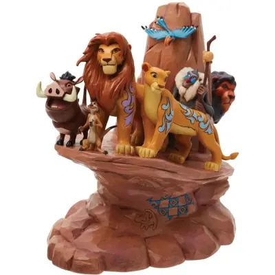 König der Loewen - Disney Samlingsfigurer - Lion King Carved in Stone - för None - flerfärgad