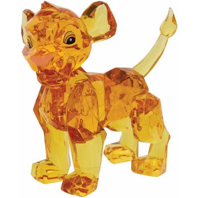 Lejonkungen - Disney Staty - Simba - Gem Cut - för