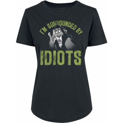 Lejonkungen - Disney T-shirt - Scar - I'm Surrounded By Idiots - S L - för Dam - svart