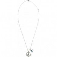Lilo & Stitch - Disney Halsband - Stitch & Hibiscus - halsband - för Dam - silverfärgad