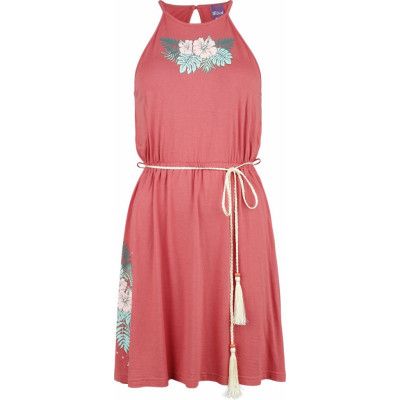 Lilo & Stitch - Disney Halvlång klänning - Stitch - Flowers - S XXL - för Dam - rosa