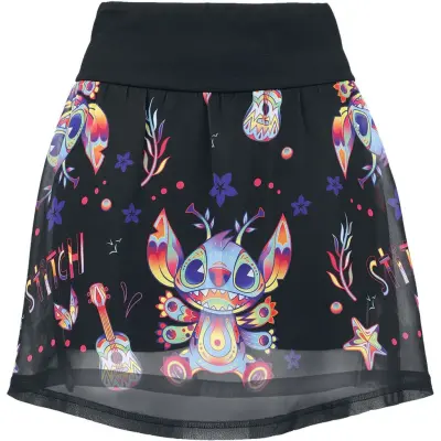 Lilo & Stitch - Disney Kort kjol - Viva Mexico - M 3XL - för Dam - flerfärgad