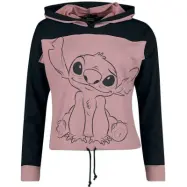 Lilo & Stitch - Disney Luvtröja - Sit - S 4XL - för Dam - svart/rosa
