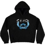 Lilo & Stitch - Disney Luvtröja - Stitch - Teddy Hoodie - S XXL - för Dam - svart