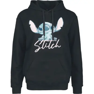 Lilo & Stitch - Disney Luvtröja - Stitch - Watercolour - S XL - för Dam - svart