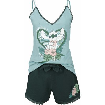 Lilo & Stitch - Disney Pyjamas - Stitch - S XL - för Dam - grön/blå