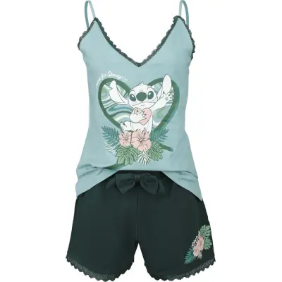 Lilo & Stitch - Disney Pyjamas - Stitch - S XL - för Dam - grön/blå