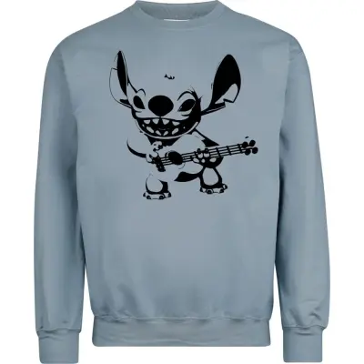 Lilo & Stitch - Disney Sweatshirt - Stitch rocks - S XXL - för Herr - blå