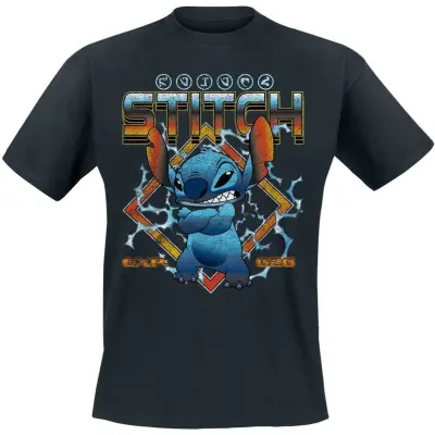 Lilo & Stitch - Disney T-shirt - Angry - M 3XL - för Herr - svart