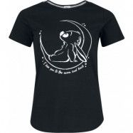 Lilo & Stitch - Disney T-shirt - I love you to the moon and back - S XXL - för Dam - svart