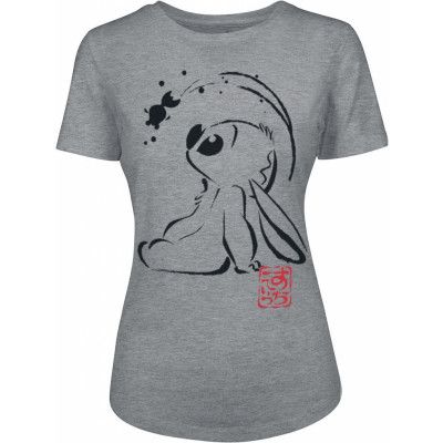 Lilo & Stitch - Disney T-shirt - Japan - M L - för Dam - gråmelerad