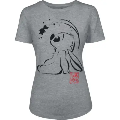Lilo & Stitch - Disney T-shirt - Japan - M L - för Dam - gråmelerad