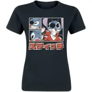 Lilo & Stitch - Disney T-shirt - Japanese Stitch Boxes - S XXL - för Dam - svart