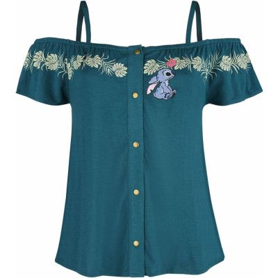 Lilo & Stitch - Disney T-shirt - Jungle - S 4XL - för Dam - mörkgrön