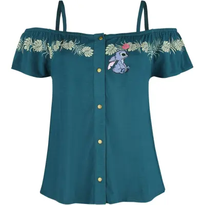 Lilo & Stitch - Disney T-shirt - Jungle - S 4XL - för Dam - mörkgrön