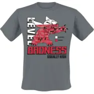 Lilo & Stitch - Disney T-shirt - Level Badness Usually High - M 3XL - för Herr - skiffer