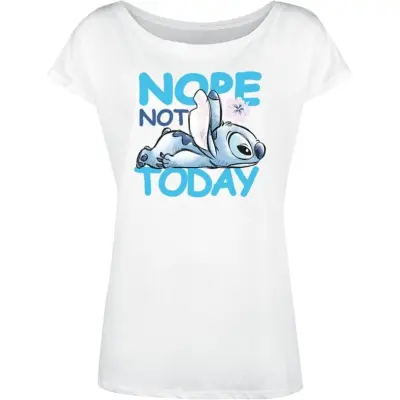 Lilo & Stitch - Disney T-shirt - Nope Not Today - S 3XL - för Dam - vit