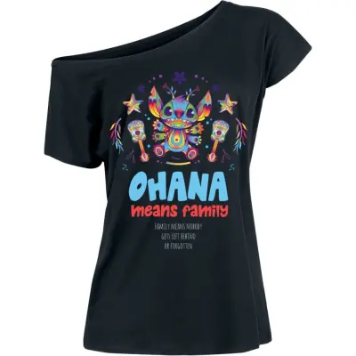 Lilo & Stitch - Disney T-shirt - Ohana Mexico - S XL - för Dam - svart