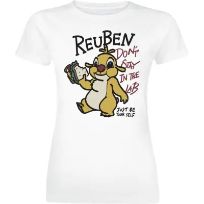 Lilo & Stitch - Disney T-shirt - Reuben - Don't Stay In The Lab - S 3XL - för Dam - vit
