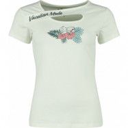 Lilo & Stitch - Disney T-shirt - Stitch - Flowers - S XXL - för Dam - ljusgrön