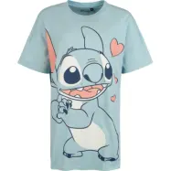 Lilo & Stitch - Disney T-shirt - Stitch Love - Oversize - S XXL - för Dam - ljusblå
