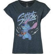 Lilo & Stitch - Disney T-shirt - Stitch - Music - S XXL - för Dam - marinblå