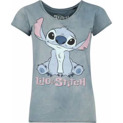 Lilo & Stitch - Disney T-shirt - Stitch - L 3XL - för Dam - blå