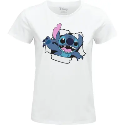 Lilo & Stitch - Disney T-shirt - Tore Stitch - S XXL - för Dam - vit