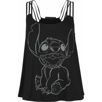 Lilo & Stitch - Disney Topp - Stitch - M 4XL - för Dam - svart