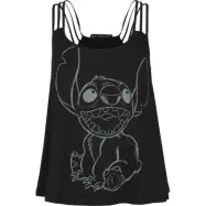 Lilo & Stitch - Disney Topp - Stitch - Sit - S 4XL - för Dam - svart