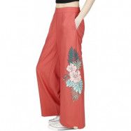 Lilo & Stitch - Disney Tygbyxor - Stitch - Flowers - S XXL - för Dam - rosa