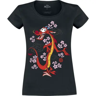 Mulan - Disney T-shirt - Mushu - S XXL - för Dam - svart