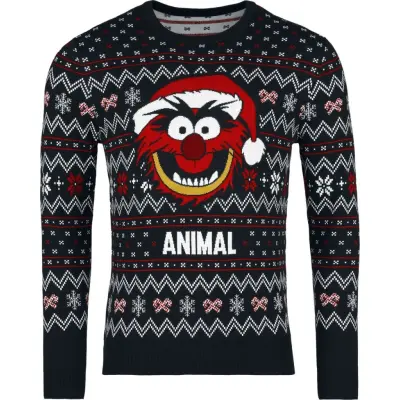 Mupparna - Disney Christmas jumper - Animal - M XXL - för Herr - svart
