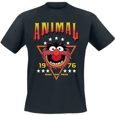 Mupparna - Disney T-shirt - Animal Noise - 1976 - M 5XL - för Herr - svart