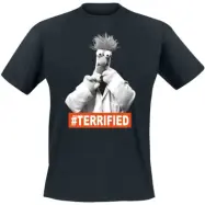 Mupparna - Disney T-shirt - Beaker Terrified - M 5XL - för Herr - svart